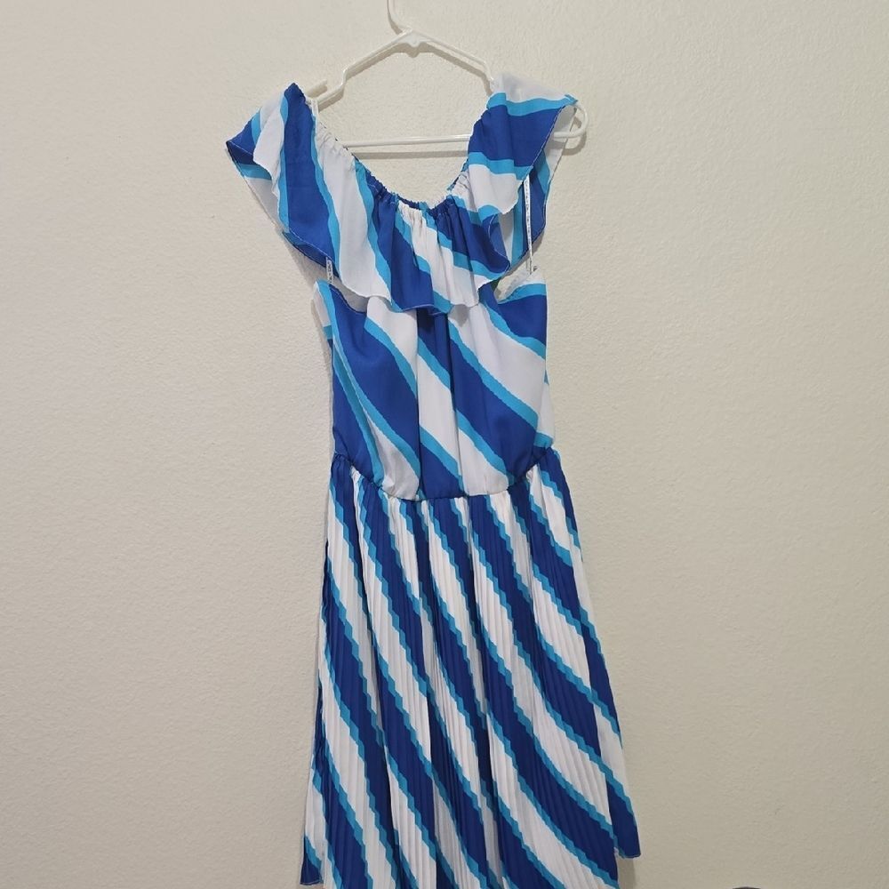 Lilly Pulitzer Blue and White Cowley Dress L